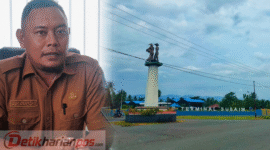 Photo: Dwi Cahyono/ Kadis Perhubungan Haltim. Insert: Terminal Subaim