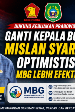 Dukung Kebijakan Prabowo Ganti Kepala BGN, Mislan Syarif Optimistis MBG Lebih Efektif
