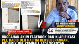 Tangkapan Layar Unggahan Akun Facebook/ Insert: Foto Kadis DLH Haltim yang tayang di Pemberitaan