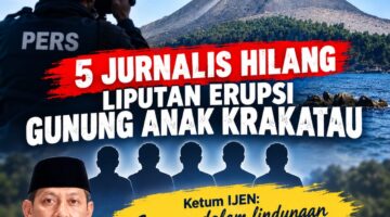 Lima Jurnalis Dikabarkan Hilang Saat Liput Erupsi Anak Krakatau, IJEN Serukan Doa Keselamatan