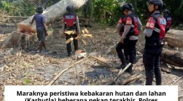 Cegah Karhutla Sat Samapta Polres Sula Insentifkan Patroli Edukasi Petani Hindari Kegitan Pembakaran Lahan